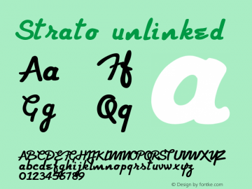 Strato unlinked Version 001.000 Font Sample