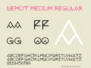 Nemoy Medium Regular Version 1.001;PS 001.001;hotconv 1.0.70;makeotf.lib2.5.58329 Font Sample