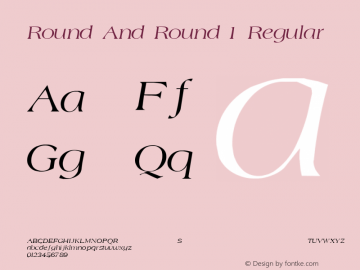 Round And Round 1 Regular Converted from F:\WINDOWS\TTFONTS\AGATEI.TF1 by ALLTYPE图片样张