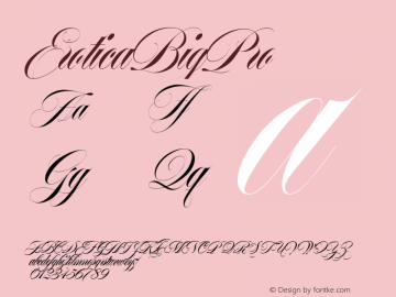 EroticaBigPro ☞ 1.000;com.myfonts.easy.argentina-lian-types.erotica.big-pro.wfkit2.version.43Lx图片样张