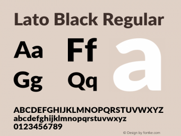 Lato Black Regular Version 2.010; 2014-09-01; http://www.latofonts.com/ Font Sample