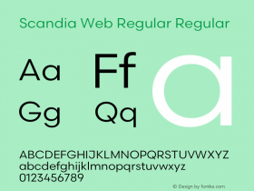 Scandia Web Regular Regular Version 1.000 Font Sample