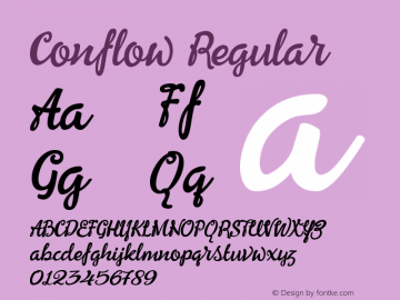 Conflow Regular 1.000 Font Sample