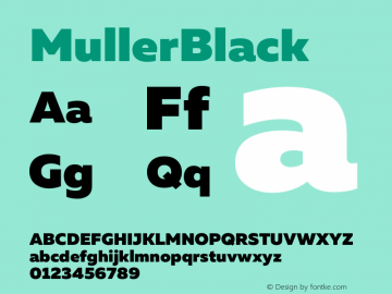 MullerBlack ☞ Version 1.0;com.myfonts.easy.font-fabric.muller.black.wfkit2.version.4nui图片样张