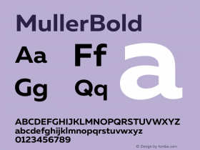 MullerBold ☞ Version 1.0;com.myfonts.easy.font-fabric.muller.bold.wfkit2.version.4nug图片样张