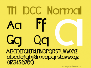 TM DCC Normal 1.0 Font Sample