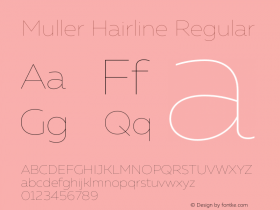 Muller Hairline Regular Version 1.0图片样张