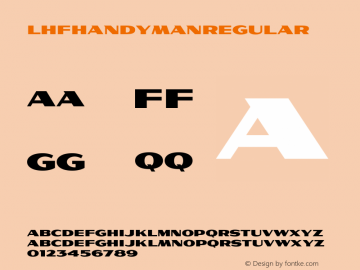 LHFHandymanRegular ☞ (1.0) #Licence#;com.myfonts.easy.letterheadfonts.lhf-handyman.regular.wfkit2.version.4nBG Font Sample