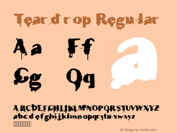 Teardrop Regular Version 1.100;PS 001.100;hotconv 1.0.70;makeotf.lib2.5.58329 Font Sample