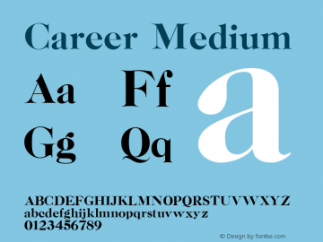Career Medium Version 001.000 Font Sample