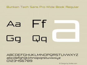 Bunken Tech Sans Pro Wide Book Regular Version 1.33 Font Sample