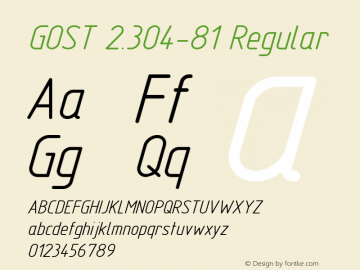 GOST 2.304-81 Regular 0.4图片样张