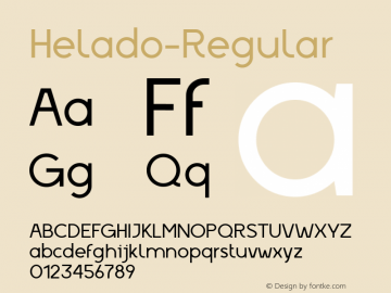 Helado-Regular ☞ Version 1.000;com.myfonts.easy.b2302.helado.regular.wfkit2.version.4c6T Font Sample