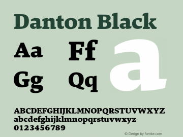 Danton Black Version 1.000;com.myfonts.easy.hoftype.danton.black.wfkit2.version.4nFz Font Sample