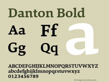 Danton Bold Version 1.000;com.myfonts.easy.hoftype.danton.bold.wfkit2.version.4nFx Font Sample