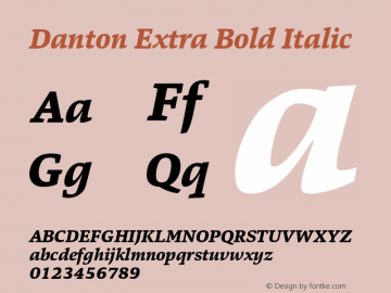 Danton Extra Bold Italic Version 1.000;com.myfonts.easy.hoftype.danton.extra-bold-italic.wfkit2.version.4nFA Font Sample