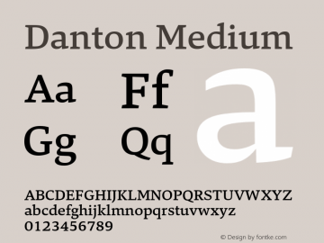 Danton Medium Version 1.000;com.myfonts.easy.hoftype.danton.medium.wfkit2.version.4nFD图片样张