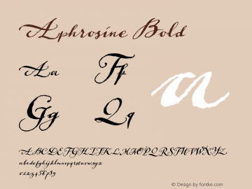 Aphrosine Bold Version 1.000图片样张