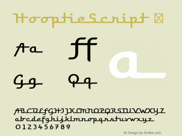 HooptieScript ☞ Version 1.000;PS 001.001;hotconv 1.0.56;com.myfonts.easy.fdi.hooptie-script.regular.wfkit2.version.3D4F Font Sample