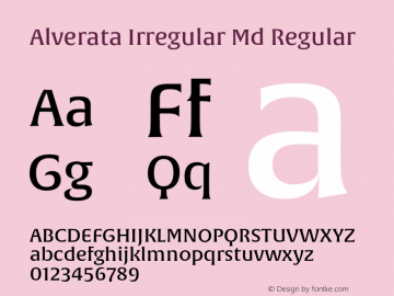 Alverata Irregular Md Regular Version 1.000图片样张