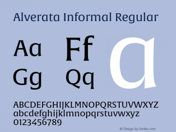 Alverata Informal Regular Version 1.000图片样张