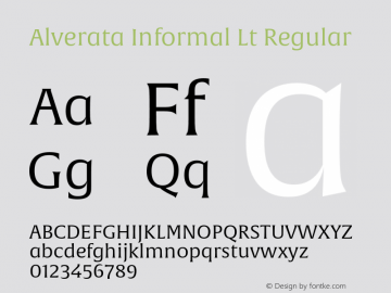 Alverata Informal Lt Regular Version 1.000图片样张