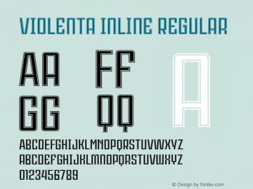 Violenta Inline Regular Unknown Font Sample