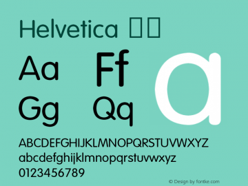 Helvetica 细体 9.0d4e1图片样张