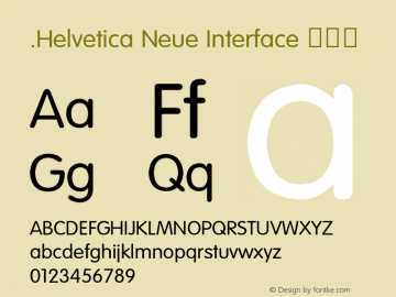 .Helvetica Neue Interface 超细体 10.0d35e1图片样张