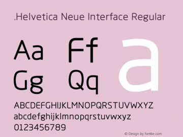 .Helvetica Neue Interface Regular 10.0d35e1图片样张