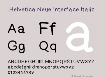 .Helvetica Neue Interface Italic 10.0d35e1图片样张