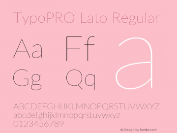 TypoPRO Lato Regular Version 2.010; 2014-09-01; http://www.latofonts.com/图片样张