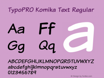 TypoPRO Komika Text Regular 2.0图片样张