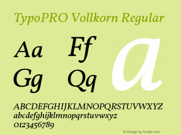 TypoPRO Vollkorn Regular Version 2.001图片样张