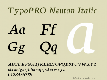 TypoPRO Neuton Italic Version 1.43图片样张