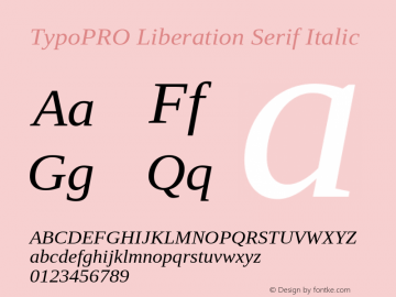 TypoPRO Liberation Serif Italic Version 2.00.1图片样张