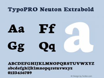 TypoPRO Neuton Extrabold Version 1.43图片样张