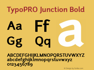 TypoPRO Junction Bold Version 001.001 Font Sample