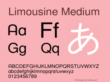 Limousine Medium Version $Revision: 1.136 $ Font Sample