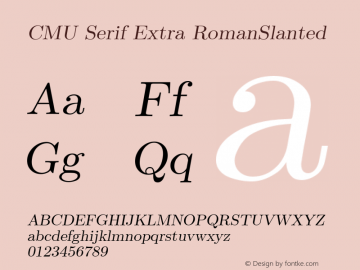 CMU Serif Extra RomanSlanted Version 0.7.0图片样张