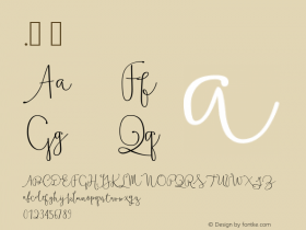 .  Version 1.000 Font Sample