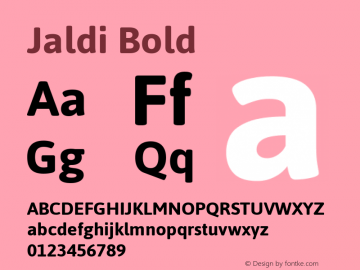 Jaldi Bold Version 1.004图片样张