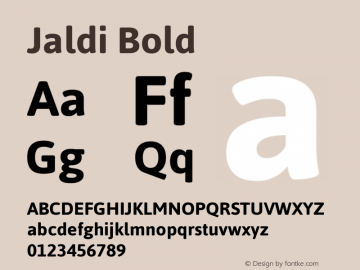 Jaldi Bold Version 1.004图片样张