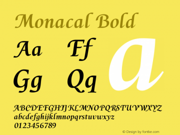 Monacal Bold Version 1.001图片样张