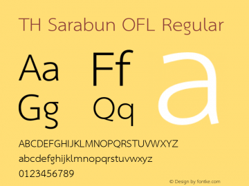 TH Sarabun OFL Regular Version 1.3.1 2013图片样张