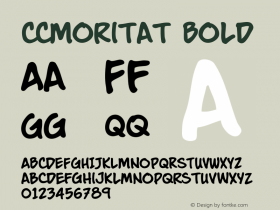 CCMoritat Bold Version 1.000 2009 initial release Font Sample