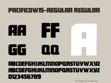 PacificoW15-Regular Regular Version 1.00 Font Sample