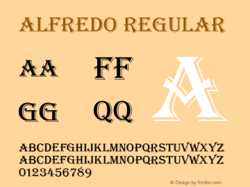 Alfredo Regular Version 1.0 17-12-2002图片样张