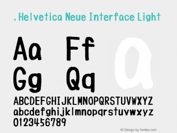 .Helvetica Neue Interface Light 10.0d35e1图片样张