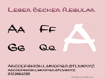 Leger Becker Regular Version 1.05图片样张